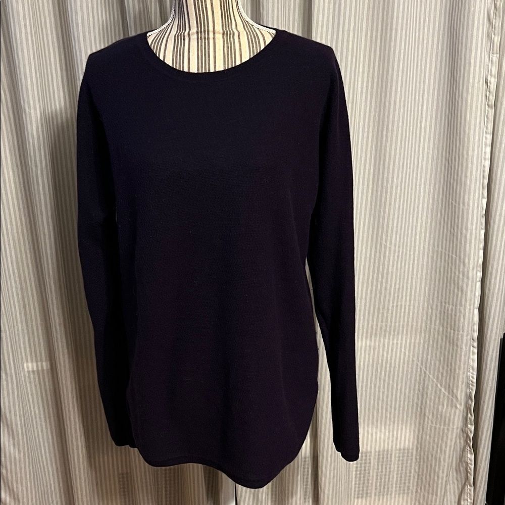 Cynthia Rowley Dark Purple Long Sleeve Sweater